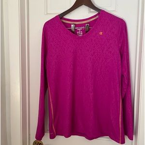 Champion athletic top. Beautiful fuchsia pink. Size XL